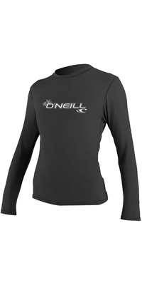 2026 Oneill Básico Para Mulher Skins T-shirt De Manga Comprida 4340 - Preto