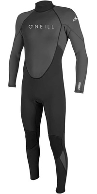 2025 ONeill Mens Reactor II 3/2mm Back Zip Wetsuit 5040 - Black / Graphite