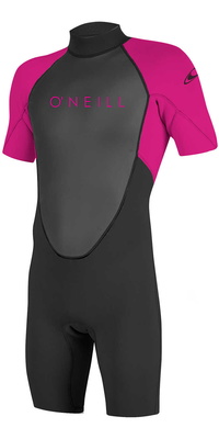 2025 Oneill Juventude Reactor Ii 2mm Back Zip Shorty Fato De Mergulho 5045 - Preto / Baga