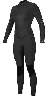 2026 ONeill Womens Bahia 3/2mm Back Zip Fato De Mergulho 5292 - Black