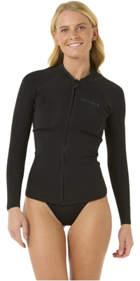 Jaqueta Rip Curl Dawn Patrol Feminina 2026 Com Front Zip 1.5mm 119WWJ - Black
