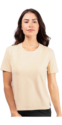 Zhik T-shirt De Algodão Com Logótipo Para Mulher TEE-0733-W-SND - Sand
