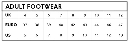 C-Skins Adult Footwear 23 0 Gráfico do tamanho