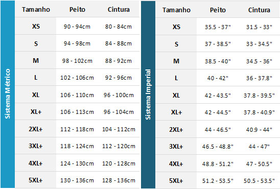 Jobe Neoprene Impact Vest 19 0 Gráfico do tamanho