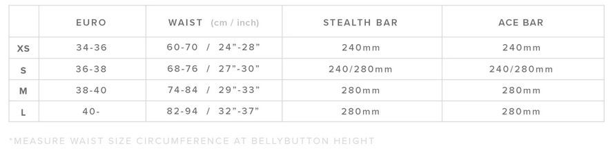 Mystic Womens Harness 22 Womens Gráfico do tamanho