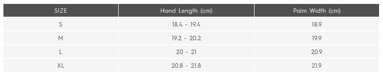 Quiksilver Mens Gloves 22 (image) 0 Gráfico do tamanho